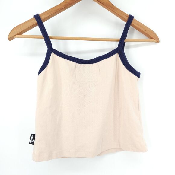 Von Dutch Tank Top Women Size Small UO Exclusive Ecru Ringer Cami - Picture 2 of 11